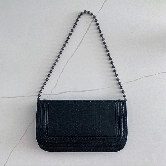 Zara Handbags - NWOT croc beaded shoulder bag